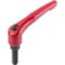 Kipp Adjustable Handle, Modern Design, Sz. 4, M10X30, Die Cast Zinc Red RAL 3003, Comp: Steel K0122.41027X30 - alternate 1