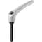 Kipp Adjustable Handle, Modern Design, Sz. 2, M10X60, Die Cast Zinc Silver Metallic, Comp: Steel K0122.2103X60 - alternate 1