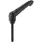 Kipp Adjustable handle, plastic, black, M10x60mm steel thread K0269.2101X60