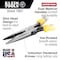 Klein Tools Needle Nose Plier, 8-9/16" L, Serrated J203-8