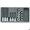 Gedore Screwdriver Bit Socket Set, 1/2", Point Size: 5mm, 6mm, 7mm, 8mm, 9mm, 10mm, 12mm, 14mm, 17mm 1500 ES-IN 19 LKM - alternate 1