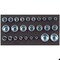 Gedore Socket Set, 1/2", Hexagon 1500 CT1-19 - alternate 1
