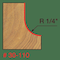 Freud Radius Cove Bit, 1/4 30-110 - alternate 3