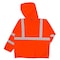 Kishigo Rainsuit, Polyester/Polyurethane, 6.2 mil Thick, Packable Hood in Collar, Orange, S/M RW101-S-M - alternate 5