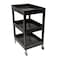 Luxor Plastic Utility Tub Cart - Three Shelf-Black - 24" x 18" SEC111-B - alternate 2