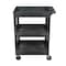 Luxor Plastic Utility Tub Cart - Three Shelf-Black - 24" x 18" SEC111-B - alternate 1