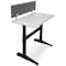 Iceberg Pneumatic Adjustable Desk, Black Top, Black Base, 59 in x 29 in 69162 - alternate 1