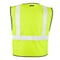 Kishigo Hi-Vis Vest, Hook-Loop, Class 2, Lime, 2X-3X 1571-2X-3X - alternate 2