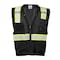Kishigo Safety Vest, Zipper, Black, S/M B100-S-M - alternate 1