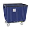 R&B Wire Products Antimicrobial Vinyl Basket Truck with Steel Base, 16 Bushel, Navy 416SOC/ANTI/NVY - alternate 1