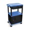 Luxor AV Cart, 3 Shelves, Cabinet, Drawer and Black Legs, 42"H WT42BUC2E-B/WTD - alternate 2