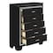 Homelegance Allura Bedroom Chest, Black 1916BK-9 - alternate 4