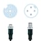 Led2Work Sensor cable, PUR, 2.5 m 8.2 ft, M12 plug/M12 socket, A-type coded, for 24V 200100-02 - alternate 2