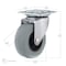 Richelieu Industrial Gray Rubber Caster, Swivel Without Brake, with Plate, Gray 15010010501 - alternate 4