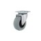 Richelieu Industrial Gray Rubber Caster, Swivel Without Brake, with Plate, Gray 15010010501 - alternate 1