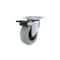 Richelieu Industrial Gray Rubber Caster, Swivel with Brake, with Plate, Gray 15010020501 - alternate 1