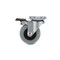 Richelieu Industrial Gray Rubber Caster, Swivel with Brake, with Plate, Gray 15010020501 - alternate 4