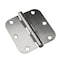 Richelieu 3 12inch 89 mm Full Mortise Butt Hinge  58 Radius, Antique Nickel 1821ANB3S - alternate 1