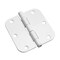 Richelieu 2Pack 3 12inch 89 mm Full Mortise Butt Hinge  58 Radius, White 1821WB - alternate 1
