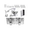 Richelieu Surface Hinge Hardware Kit for Outswing Door of 34inch 19 mm Thickness, Left 204700140 - alternate 1