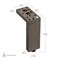 Richelieu Adjustable Contemporary Versatile T or L Shaped Furniture Leg, 4 23/32 in (120 mm), Aluminum 205120010 - alternate 4