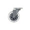 Richelieu Contemporary Furniture Caster, Swivel Without Brake, with Plate, Clear, Royal Blue 210003010607 - alternate 5