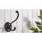 Onward 3 78inch 98 mm Classic Metal Coat Hook, Matte Black Finish 238MATV - alternate 2