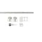 Onward Industrial 2 78 34 in 2000 mm Decorative Sliding Hardware Kit, Satin Nickel 24601120SNPVC - alternate 1