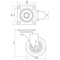 Richelieu Contemporary Furniture Caster, Swivel Without Brake, with Plate, Clear, Gray 26502010502 - alternate 2