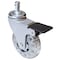 Richelieu Contemporary Furniture Caster, Swivel with Brake, with Friction Grip Stem, Clear White 27502020515 - alternate 1