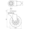 Richelieu Contemporary Furniture Caster, Swivel Without Brake, with Threaded Stem, Light Gray 27583010502 - alternate 5