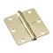 Richelieu 2Pack 3 12inch 89 mm Full Mortise Butt Hinge  14 Radius, Brass 2821BB - alternate 1