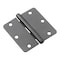 Richelieu 2Pack 3 12inch 89 mm Full Mortise Butt Hinge  14 Radius, Black 2821FBB - alternate 1