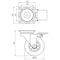 Richelieu Contemporary Furniture Caster, Swivel with Brake, with Plate, Clear 35010050201 - alternate 2