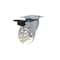 Richelieu Contemporary Furniture Caster, Swivel with Brake, with Plate, Clear 35010050201 - alternate 1
