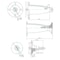 Richelieu Adjustable Contemporary Furniture Leg, 4 1/32 in (102 mm), Chrome 40740140 - alternate 3