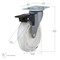Richelieu Contemporary Furniture Caster, Swivel with Brake, with Plate, Clear White 410003010605 - alternate 5