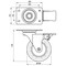 Richelieu Contemporary Furniture Caster, Swivel with Brake, with Plate, Clear White 410003010605 - alternate 2