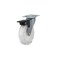 Richelieu Contemporary Furniture Caster, Swivel with Brake, with Plate, Clear White 410003010605 - alternate 1