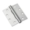 Richelieu 4 12inch 114 mm Full Mortise Ball Bearing Butt Hinge, Brushed Chrome 45823BCB - alternate 1