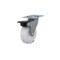 Richelieu Contemporary Furniture Caster, Swivel with Brake, with Plate, Clear White 47503010605 - alternate 1