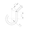 Onward 15 in Outdoor Ornamental Sign Hanger and Shelf Support Bracket with Swivel Hooks, Black 4935FB15R - alternate 2