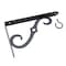 Onward 8 in Outdoor Ornamental Planter Hanger and Shelf Support Bracket with Swivel Hook, Black 493FB08R - alternate 1