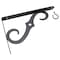 Onward 10 in Outdoor Ornamental Planter Hanger and Shelf Support Bracket with Swivel Hook, Black 493FB10R - alternate 1
