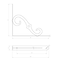 Onward 8 in Outdoor Ornamental Planter Hanger and Shelf Support Bracket with Swivel Hook, Pewter 493PEW08R - alternate 2