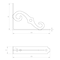 Onward 5 in Outdoor Ornamental Planter Hanger and Shelf Support Bracket with Swivel Hook, White 493W05R - alternate 3