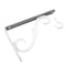 Onward 8 in Outdoor Ornamental Planter Hanger and Shelf Support Bracket with Swivel Hook, White 493W08R - alternate 1