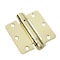 Richelieu 3 12inch 89 mm Full Mortise Adjustable Spring Hinge, Brass 52821BR - alternate 1