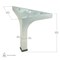 Richelieu Contemporary Furniture Leg, 4 23/32 in (120 mm), Aluminum 530312010 - alternate 2