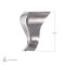 Richelieu Curved Aluminum Furniture Leg, 4 in (102 mm), Polished Aluminum 560050 - alternate 4